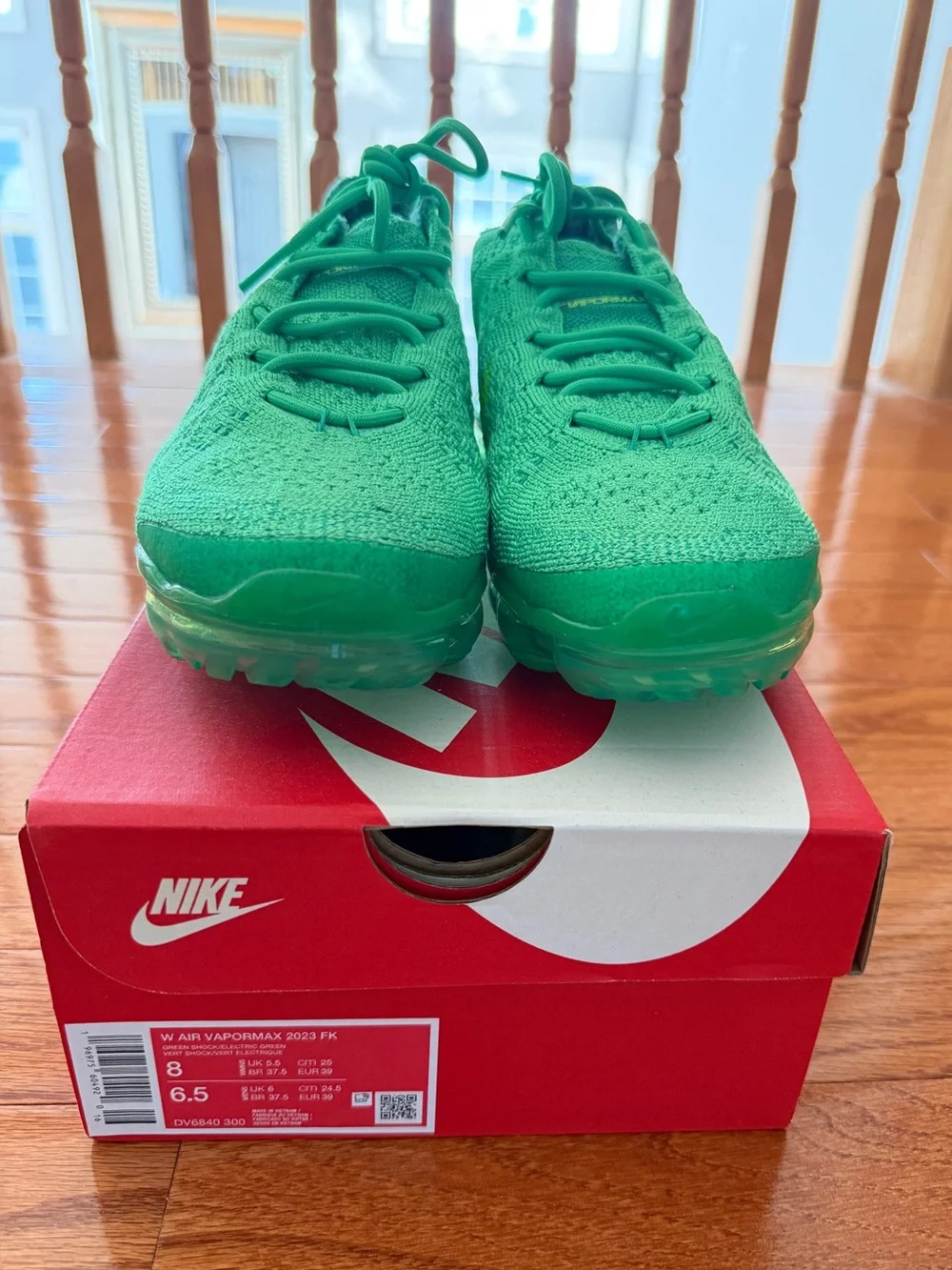 Nike Air Vapormax 2023 Flyknit W8 / M6.5 Green Shock sneakers - Picture 4 of 5